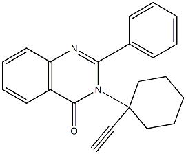 3-(1-eth-1-ynylcyclohexyl)-2-phenyl-3,4-dihydroquinazolin-4-one Struktur