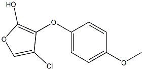 4-chloro-3-(4-methoxyphenoxy)furan-2-ol Struktur