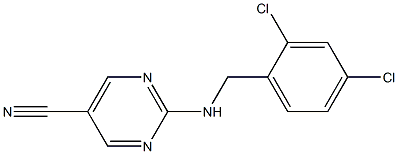 2-[(2,4-dichlorobenzyl)amino]-5-pyrimidinecarbonitrile Struktur