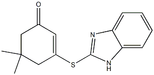 3-(1H-benzo[d]imidazol-2-ylthio)-5,5-dimethylcyclohex-2-en-1-one Struktur