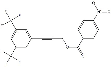 3-[3,5-di(trifluoromethyl)phenyl]prop-2-ynyl 4-nitrobenzoate Struktur