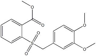 methyl 2-[(3,4-dimethoxybenzyl)sulfonyl]benzoate Struktur