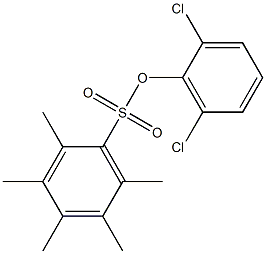 2,6-dichlorophenyl 2,3,4,5,6-pentamethylbenzene-1-sulfonate Struktur