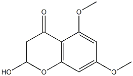 2-hydroxy-5,7-dimethoxychroman-4-one Struktur