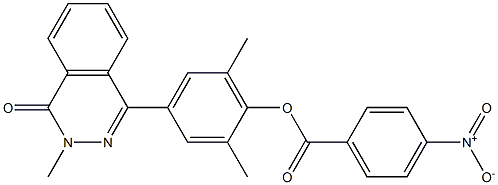 2,6-dimethyl-4-(3-methyl-4-oxo-3,4-dihydrophthalazin-1-yl)phenyl 4-nitrobenzoate Struktur