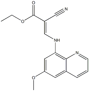 ethyl 2-cyano-3-[(6-methoxy-8-quinolyl)amino]acrylate Struktur