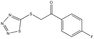 1-(4-fluorophenyl)-2-(1,2,3,4-thiatriazol-5-ylthio)ethan-1-one Struktur