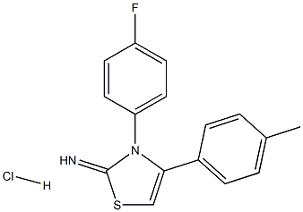 3-(4-fluorophenyl)-4-(4-methylphenyl)-2,3-dihydro-1,3-thiazol-2-imine hydrochloride Struktur