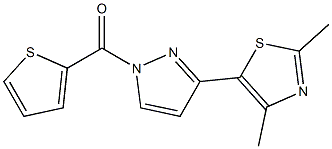 [3-(2,4-dimethyl-1,3-thiazol-5-yl)-1H-pyrazol-1-yl](2-thienyl)methanone Struktur