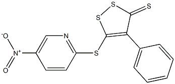 5-[(5-nitro-2-pyridyl)thio]-4-phenyl-3H-1,2-dithiole-3-thione Struktur