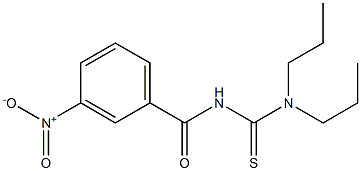 N'-(3-nitrobenzoyl)-N,N-dipropylthiourea Struktur