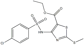 ethyl 4-{[(4-chlorophenyl)sulfonyl]amino}-2-(methylthio)-1,3-thiazole-5-car boxylate Struktur