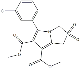 dimethyl 5-(3-chlorophenyl)-2,2-dioxo-2,3-dihydro-1H-2lambda~6~-pyrrolo[1,2-c][1,3]thiazole-6,7-dicarboxylate Struktur