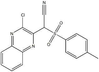 2-(3-chloro-2-quinoxalinyl)-2-[(4-methylphenyl)sulfonyl]acetonitrile Struktur