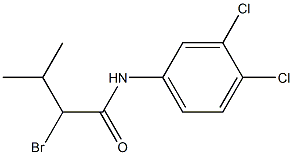 2-bromo-N-(3,4-dichlorophenyl)-3-methylbutanamide Struktur