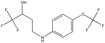 1,1,1-trifluoro-4-[4-(trifluoromethoxy)anilino]-2-butanol Struktur