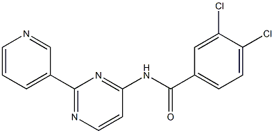 3,4-dichloro-N-[2-(3-pyridinyl)-4-pyrimidinyl]benzenecarboxamide Struktur