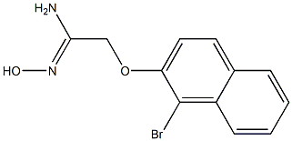 2-[(1-bromo-2-naphthyl)oxy]-N'-hydroxyethanimidamide Struktur