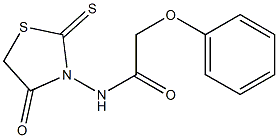 N-(4-oxo-2-thioxo-1,3-thiazolan-3-yl)-2-phenoxyacetamide Struktur