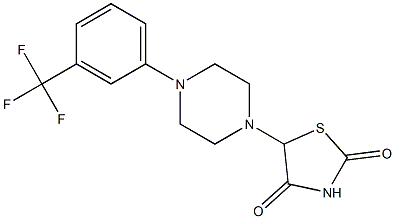 5-{4-[3-(trifluoromethyl)phenyl]piperazino}-1,3-thiazolane-2,4-dione Struktur