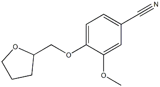 3-methoxy-4-(tetrahydrofuran-2-ylmethoxy)benzonitrile Struktur