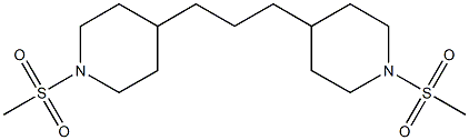 1-(methylsulfonyl)-4-{3-[1-(methylsulfonyl)-4-piperidyl]propyl}piperidine Struktur