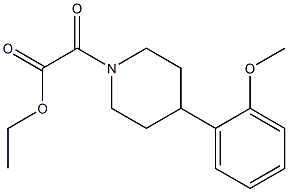 ethyl 2-[4-(2-methoxyphenyl)piperidino]-2-oxoacetate Struktur