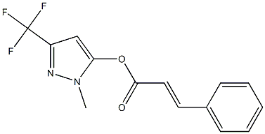 1-methyl-3-(trifluoromethyl)-1H-pyrazol-5-yl 3-phenylacrylate Struktur