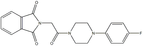 2-{2-[4-(4-fluorophenyl)piperazino]-2-oxoethyl}-1H-isoindole-1,3(2H)-dione Struktur