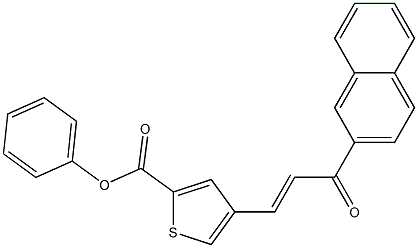 4-[(E)-3-(2-naphthyl)-3-oxo-1-propenyl]phenyl 2-thiophenecarboxylate Struktur