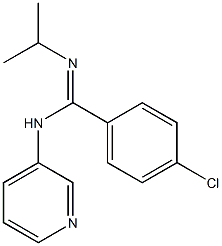 4-chloro-N'-isopropyl-N-(3-pyridinyl)benzenecarboximidamide Struktur