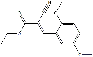 ethyl 2-cyano-3-(2,5-dimethoxyphenyl)acrylate Struktur