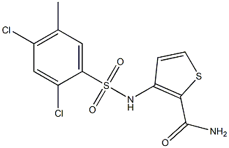 3-{[(2,4-dichloro-5-methylphenyl)sulfonyl]amino}thiophene-2-carboxamide Struktur