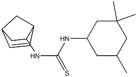 N-bicyclo[2.2.1]hept-5-en-2-yl-N'-(3,3,5-trimethylcyclohexyl)thiourea Struktur