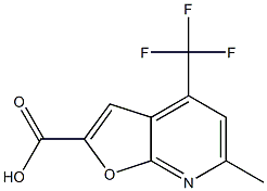 6-methyl-4-(trifluoromethyl)furo[2,3-b]pyridine-2-carboxylic acid Struktur