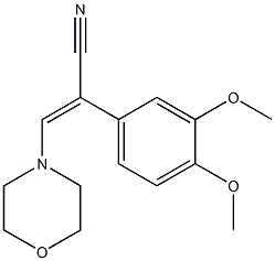 2-(3,4-dimethoxyphenyl)-3-morpholinoacrylonitrile Struktur