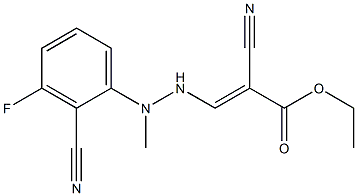 ethyl 2-cyano-3-[2-(2-cyano-3-fluorophenyl)-2-methylhydrazino]acrylate Struktur