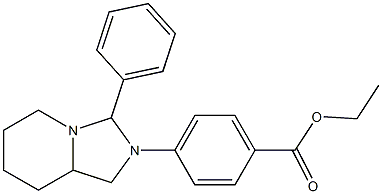 ethyl 4-(3-phenylperhydroimidazo[1,5-a]pyridin-2-yl)benzoate Struktur