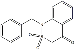 1-benzyl-1,2,3,4-tetrahydro-2lambda~6~,1-benzothiazine-2,2,4-trione Struktur