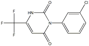 3-(3-chlorophenyl)-6-(trifluoromethyl)-2,4(1H,3H)-pyrimidinedione Struktur