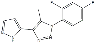 1-(2,4-difluorophenyl)-5-methyl-4-(1H-pyrazol-5-yl)-1H-1,2,3-triazole Struktur