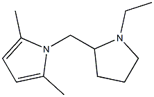 1-[(1-ethylpyrrolidin-2-yl)methyl]-2,5-dimethyl-1H-pyrrole Struktur