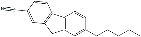 7-pentyl-9H-fluorene-2-carbonitrile Struktur