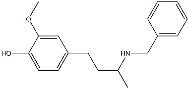 4-[3-(benzylamino)butyl]-2-methoxyphenol Struktur