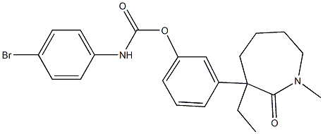 3-(3-ethyl-1-methyl-2-oxoazepan-3-yl)phenyl N-(4-bromophenyl)carbamate Struktur