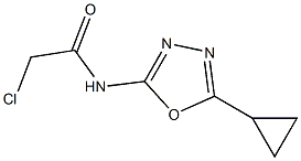 2-chloro-N-(5-cyclopropyl-1,3,4-oxadiazol-2-yl)acetamide Struktur