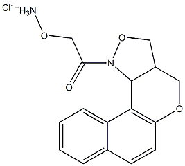 1-[2-(ammoniooxy)acetyl]-1,3a,4,11c-tetrahydro-3H-benzo[5,6]chromeno[4,3-c]isoxazole chloride Struktur