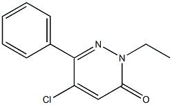 5-chloro-2-ethyl-6-phenyl-3(2H)-pyridazinone Struktur