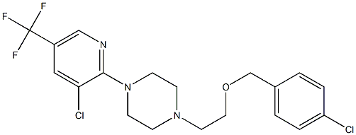 1-{2-[(4-chlorobenzyl)oxy]ethyl}-4-[3-chloro-5-(trifluoromethyl)-2-pyridinyl]piperazine Struktur