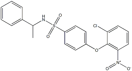 N1-(1-phenylethyl)-4-(2-chloro-6-nitrophenoxy)benzene-1-sulfonamide Struktur